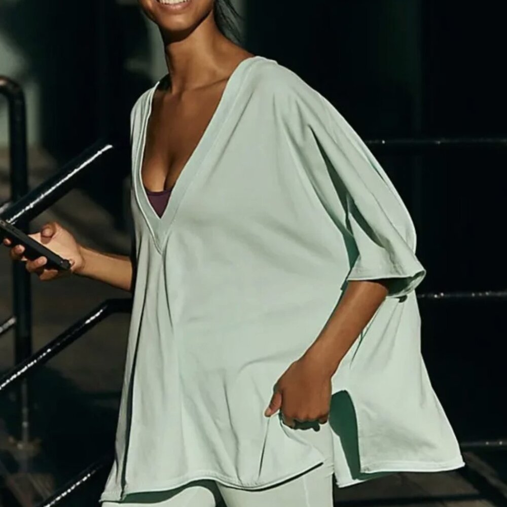 Free People - Movement - Washed Aqua - Hot Shot Reversible Top